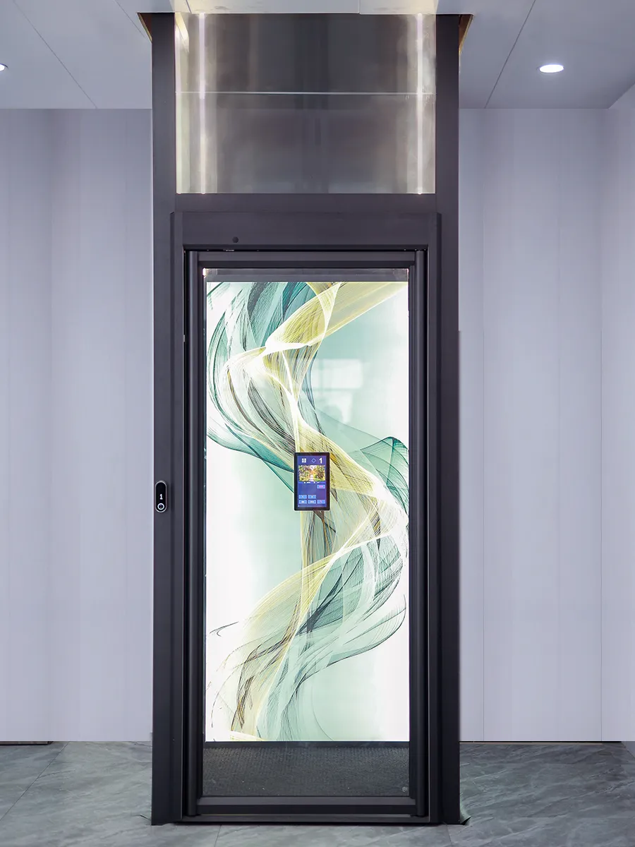 Installation in the middle of stairs of Qingdao household elevator