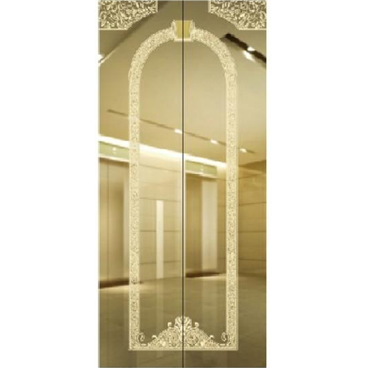 SY-S02 Golden Series Stainless steel elevator door