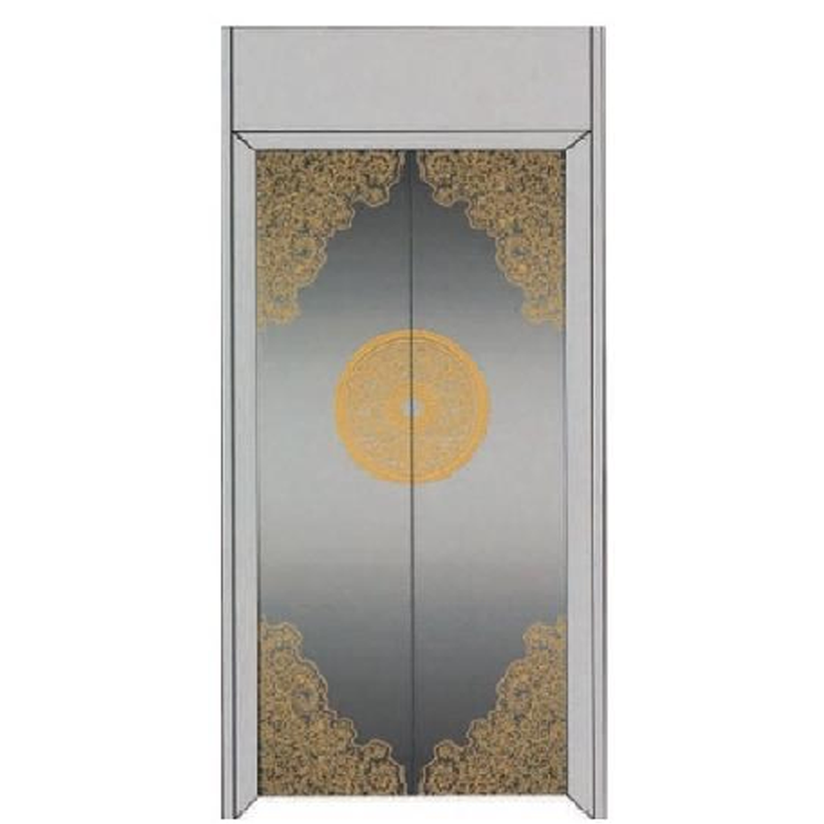 SY-S05 Gold and Silver Series Stainless steel elevator door