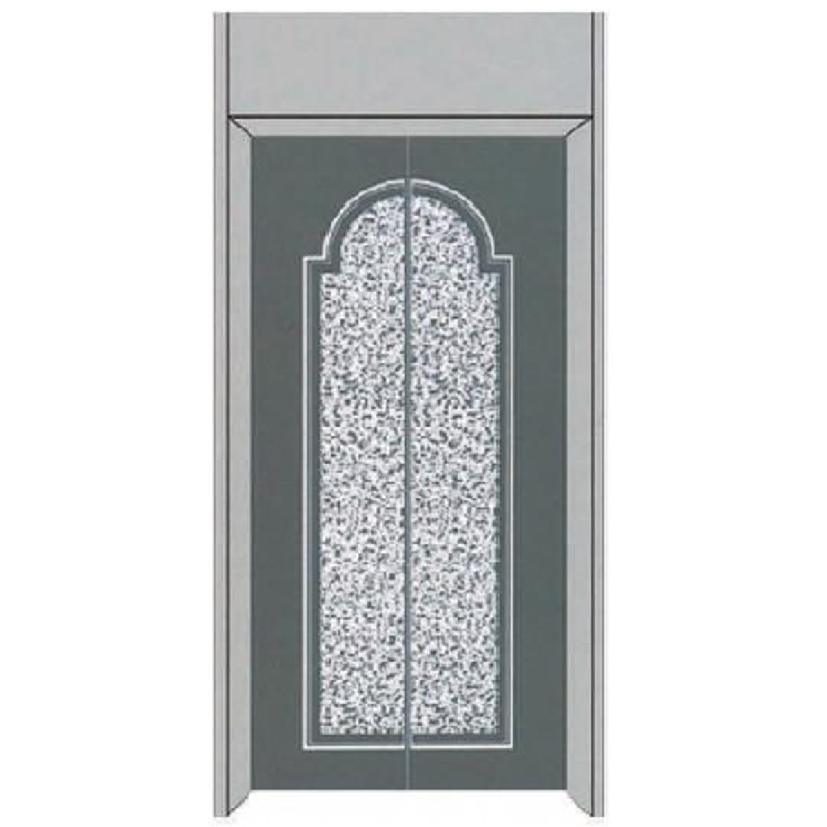 SY-S06 Silver Series Stainless steel elevator door