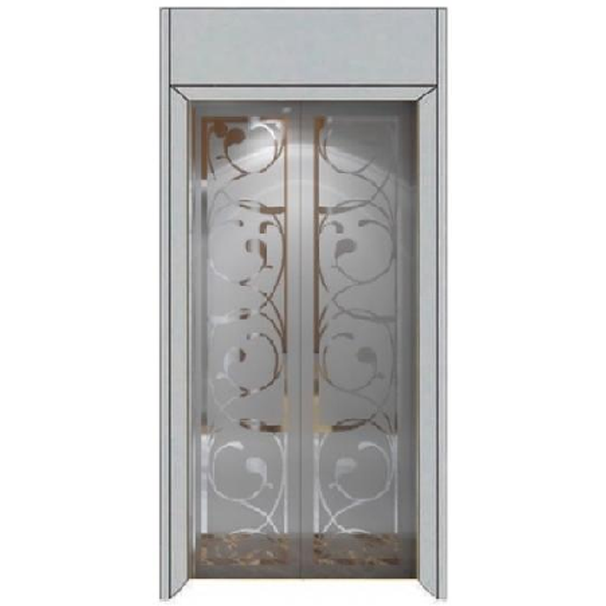 SY-S06 Silver Series Stainless steel elevator door
