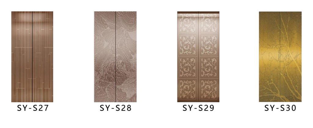 SY-S04 Bronze Series Stainless steel elevator door 1 不锈钢古铜色