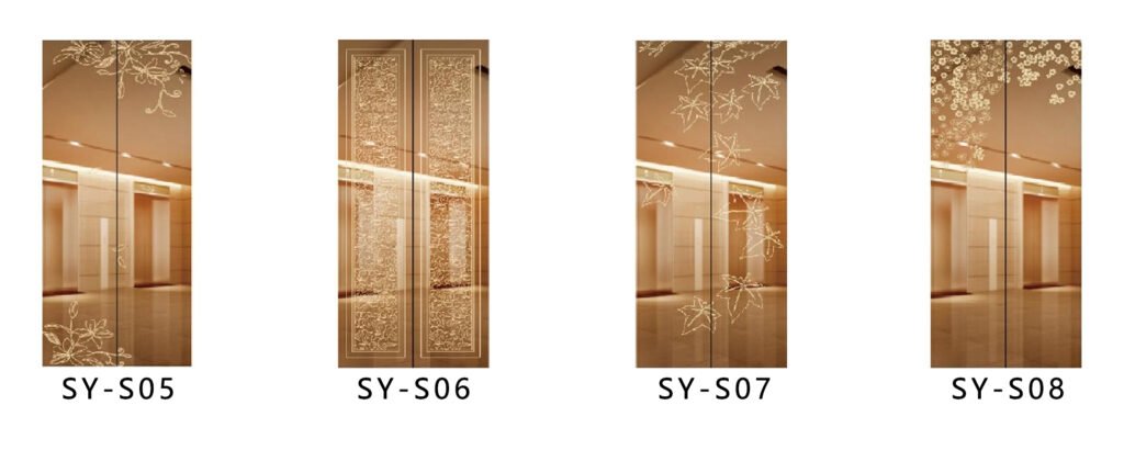 SY-S01 Rose Gold Series Stainless steel elevator door 2 不锈钢玫瑰金色2