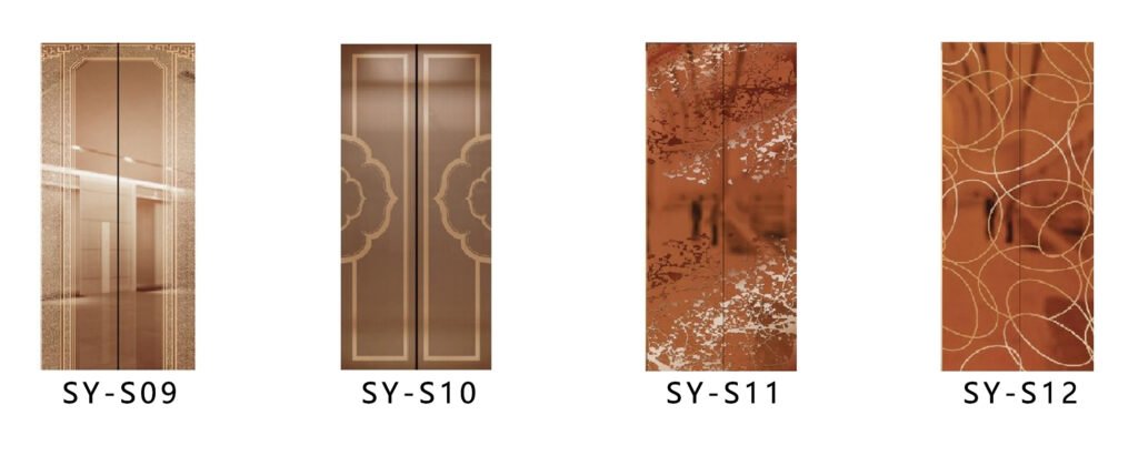 SY-S01 Rose Gold Series Stainless steel elevator door 3 不锈钢玫瑰金色3