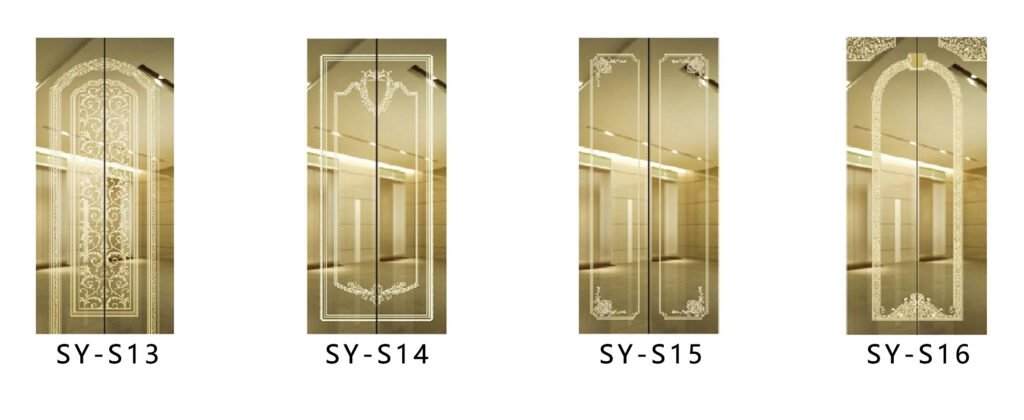 SY-S02 Golden Series Stainless steel elevator door 1 不锈钢金色1 2