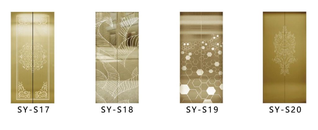 SY-S02 Golden Series Stainless steel elevator door 2 不锈钢金色2 2
