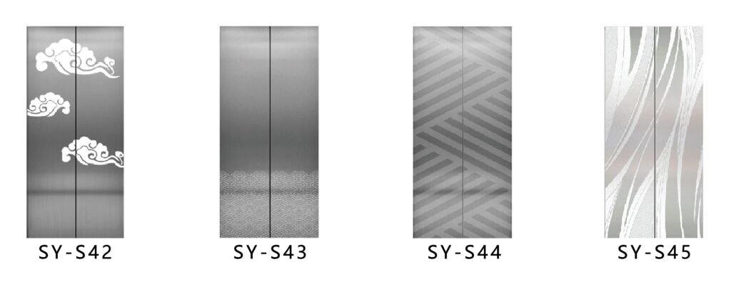 SY-S06 Silver Series Stainless steel elevator door 1 不锈钢银色1