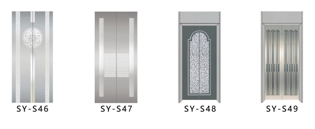 SY-S06 Silver Series Stainless steel elevator door 2 不锈钢银色2