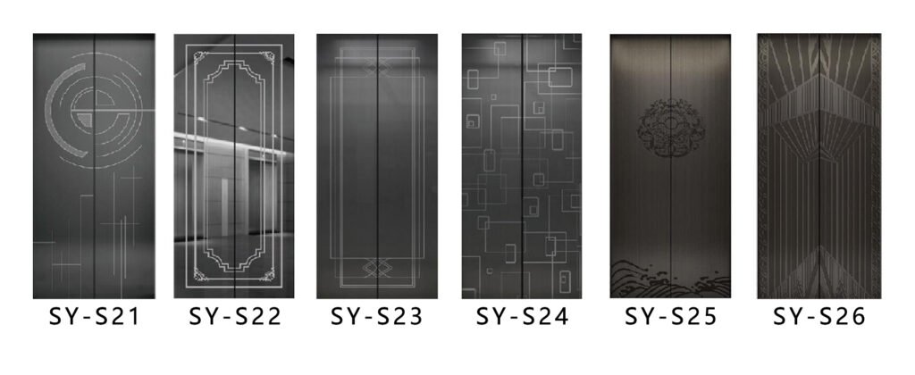 SY-S03 Black Series Stainless steel elevator door 1 不锈钢黑色