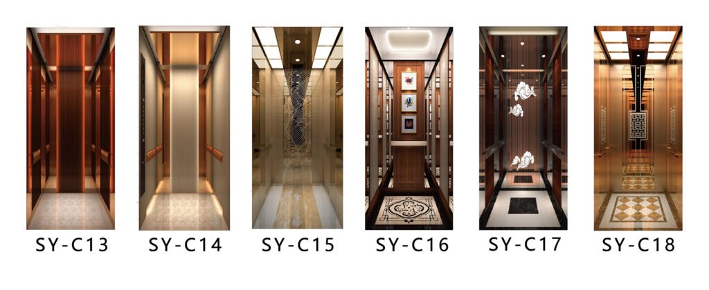 SY-C03 Reddish Brown Style Elevator Cabin 1 轿厢红色1