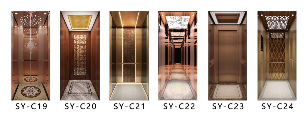 SY-C03 Reddish Brown Style Elevator Cabin 2 轿厢红色2